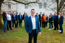 Christoph Bauer und die Kandidaten für die Kommunalwahl